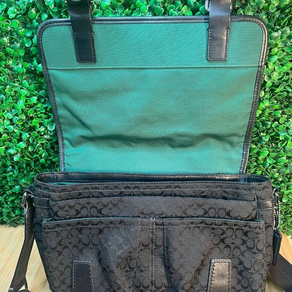 Coach Bags Authentic Coach Logo Crossbody Shoulder Bag Charm Canvas Leather EUC - Picture 5 of 14